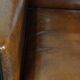 Cognac-colored sheep leather Art Deco design armchair finished with piping