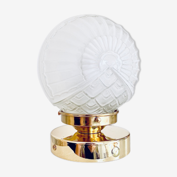 Lampe à poser globe vintage escargot