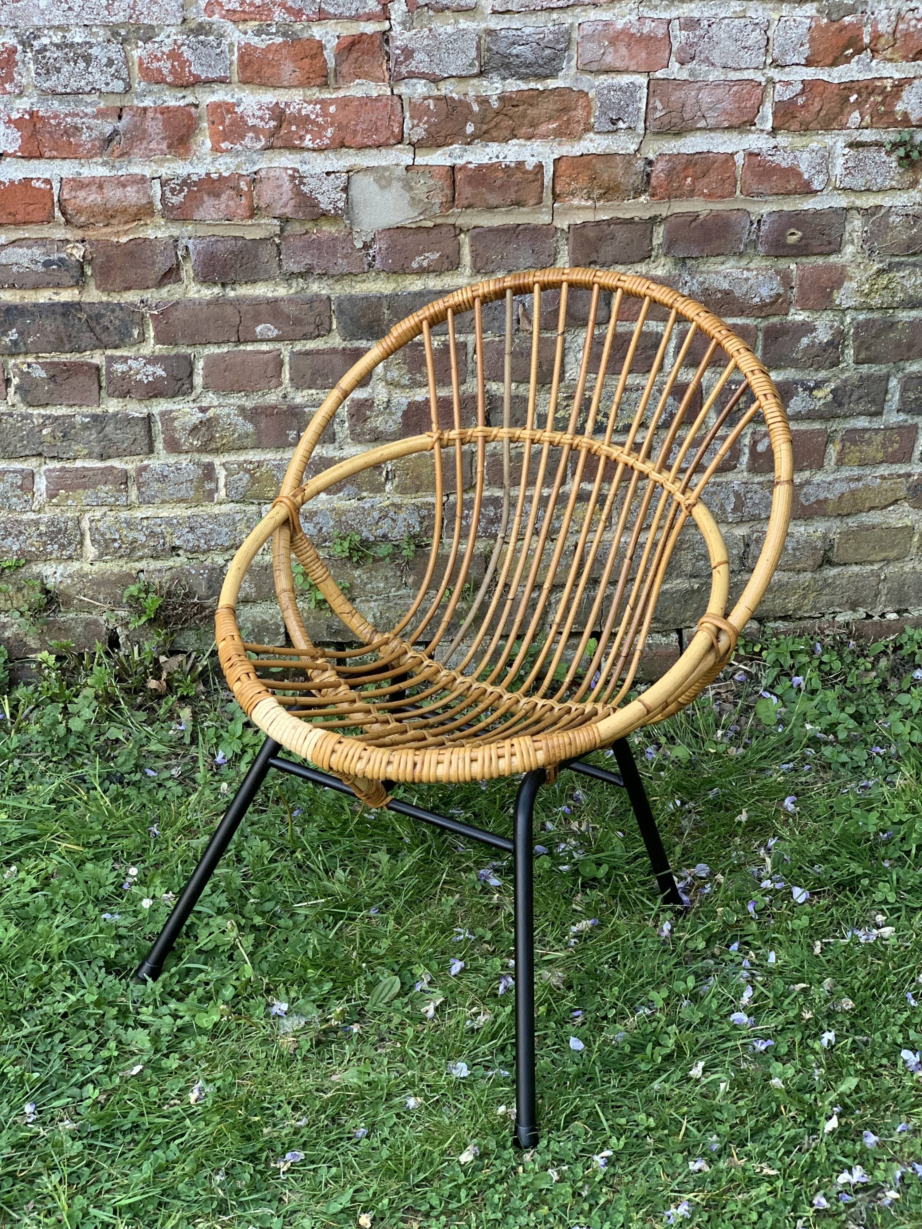 Rattan armchair