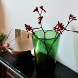 Italian vase in bubbled blown glass from Empoli