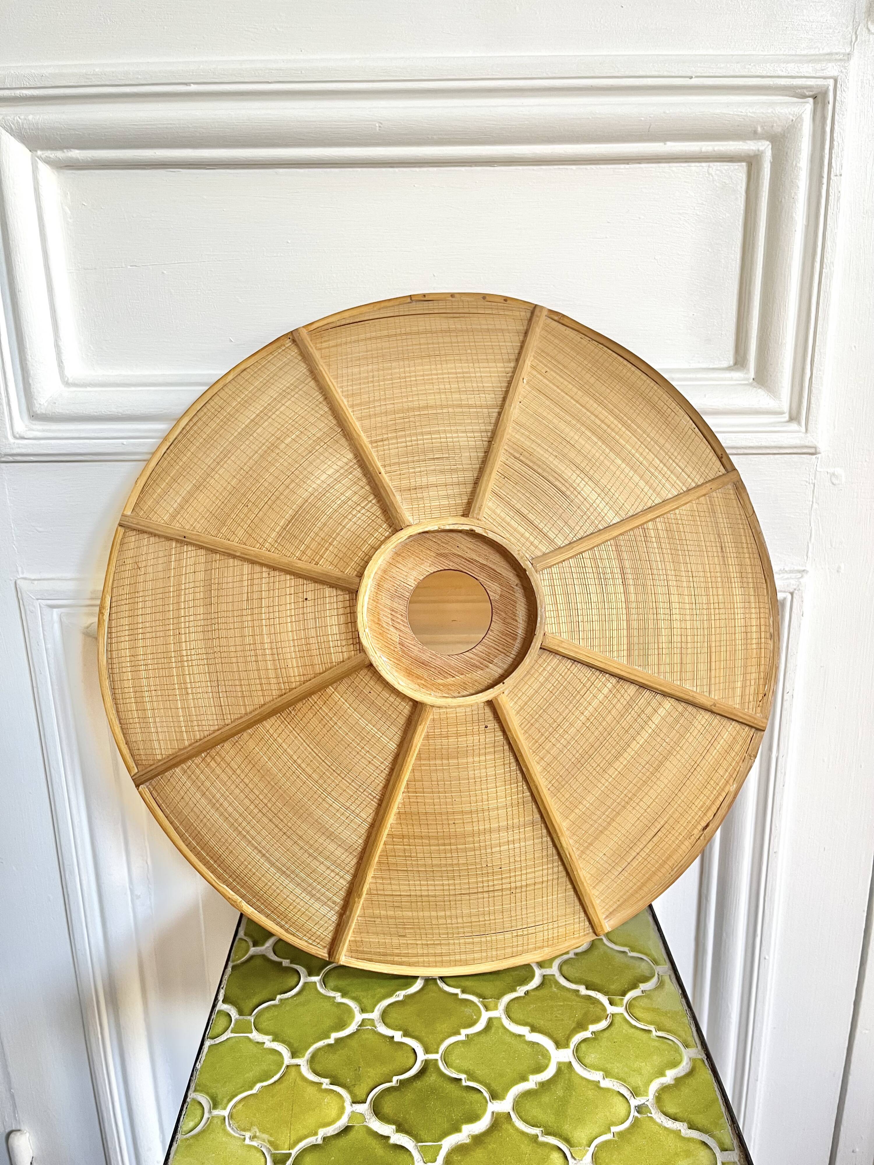 Vintage rattan pendant light