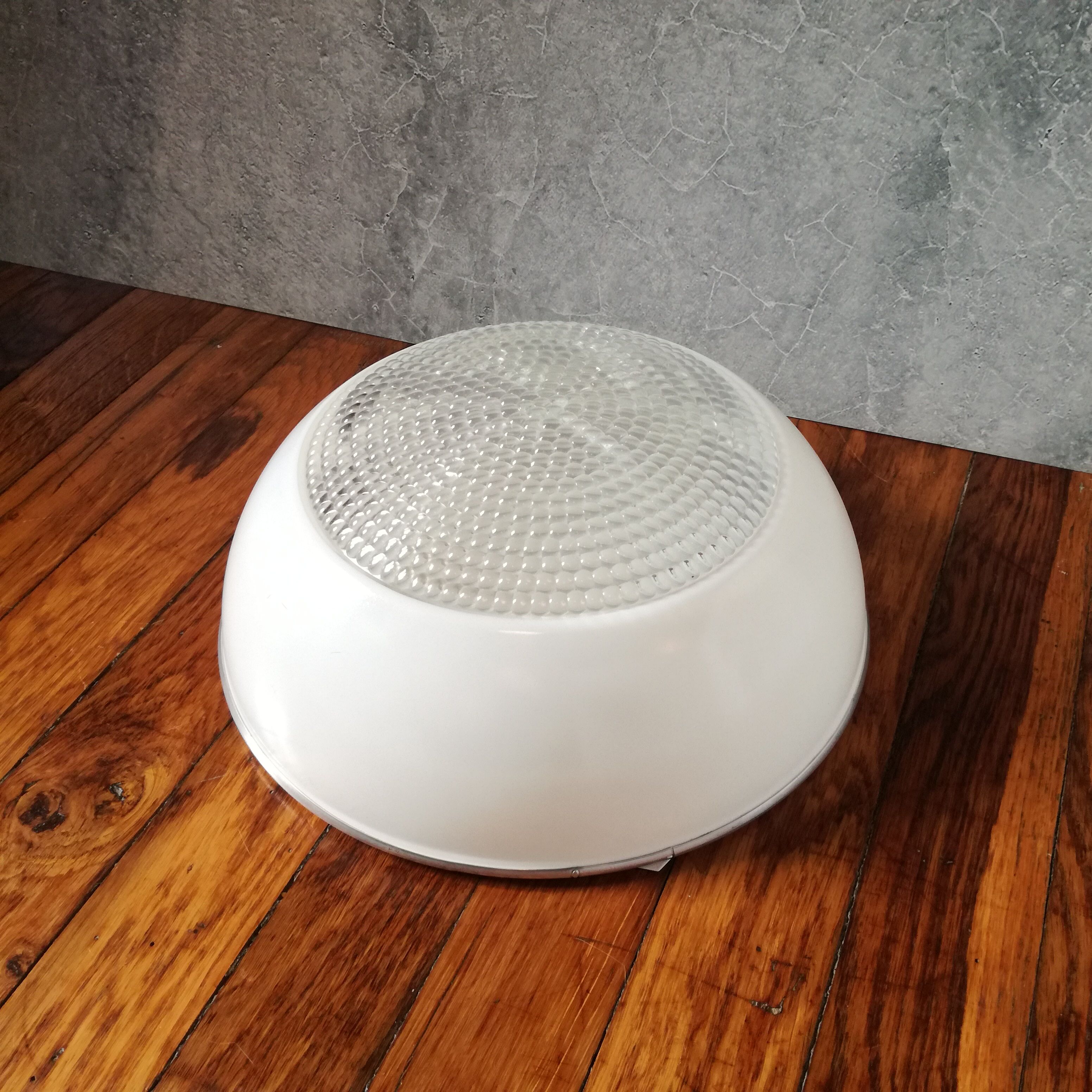 Large holophane ceiling or wall light in compressed glass