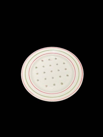 Lot of ten stamped Lunéville Imperial Flan ceramic plates