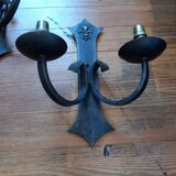 3 vintage iron wall lights/ Medieval/ Castle