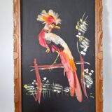 Vintage wooden frame birds 50s-60s