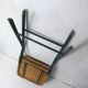 vintage rattan and metal folding chair