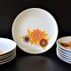 6 70's dessert plates in Winterling Bavaria porcelain