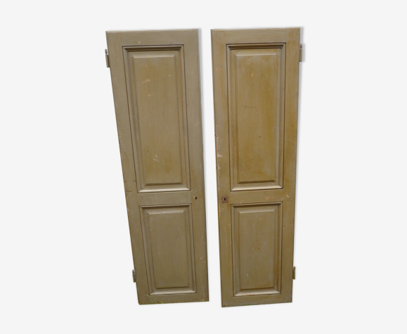 Pair of doors with old green patina