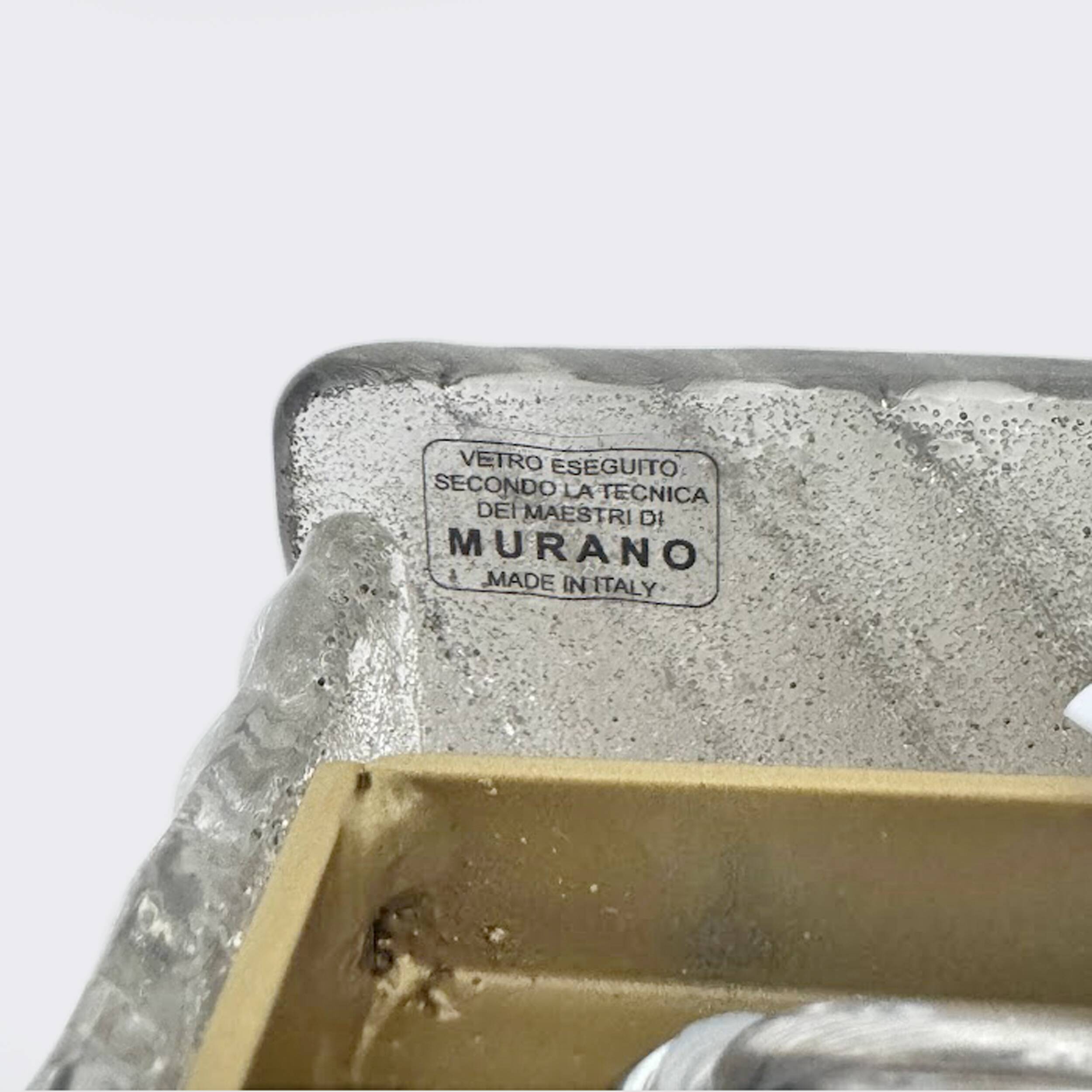 Pair of Barovier & Toso Style Modern Murano Glass Smoked Twisted Sconces