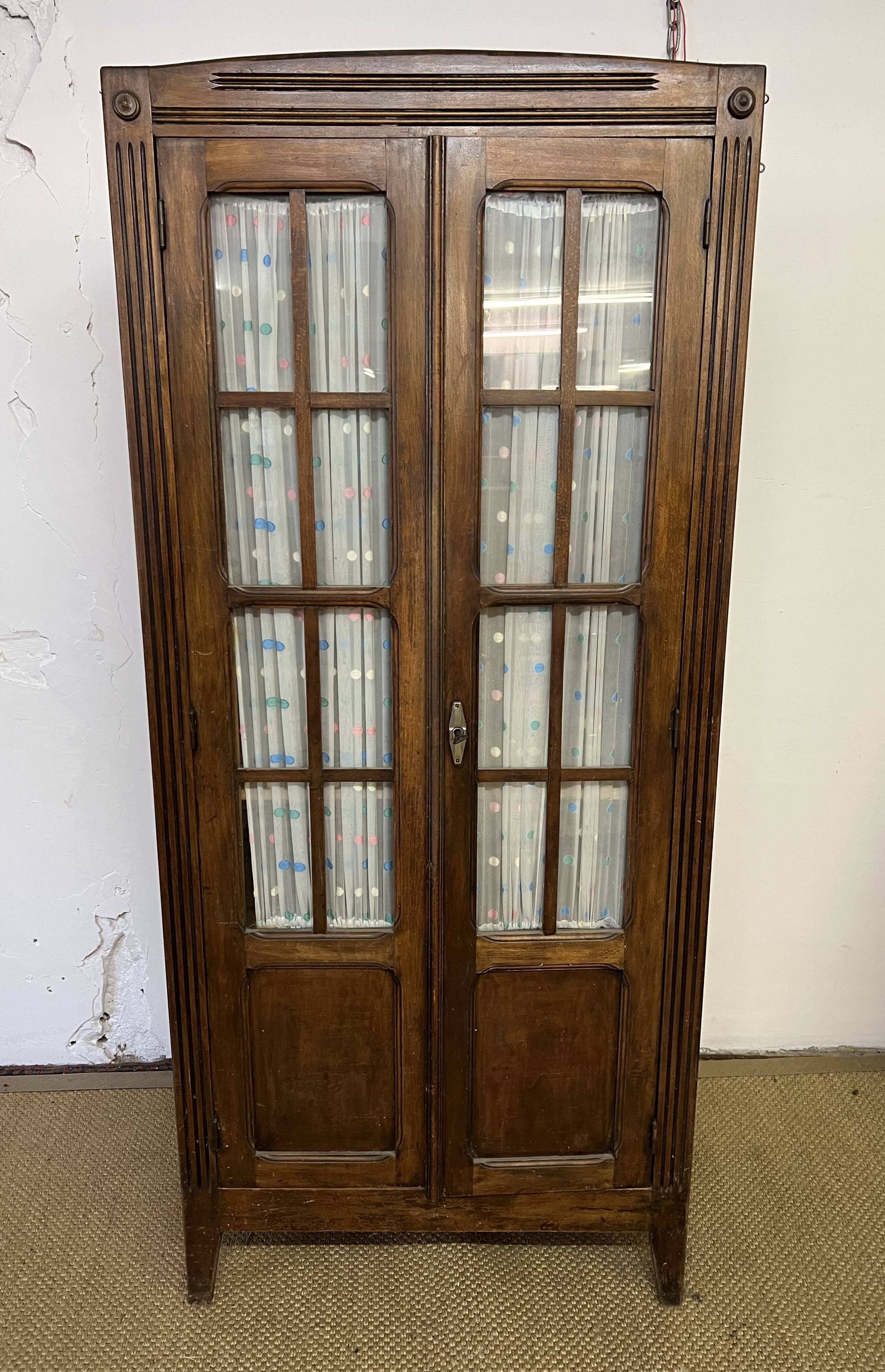 Old glazed Parisian wardrobe
