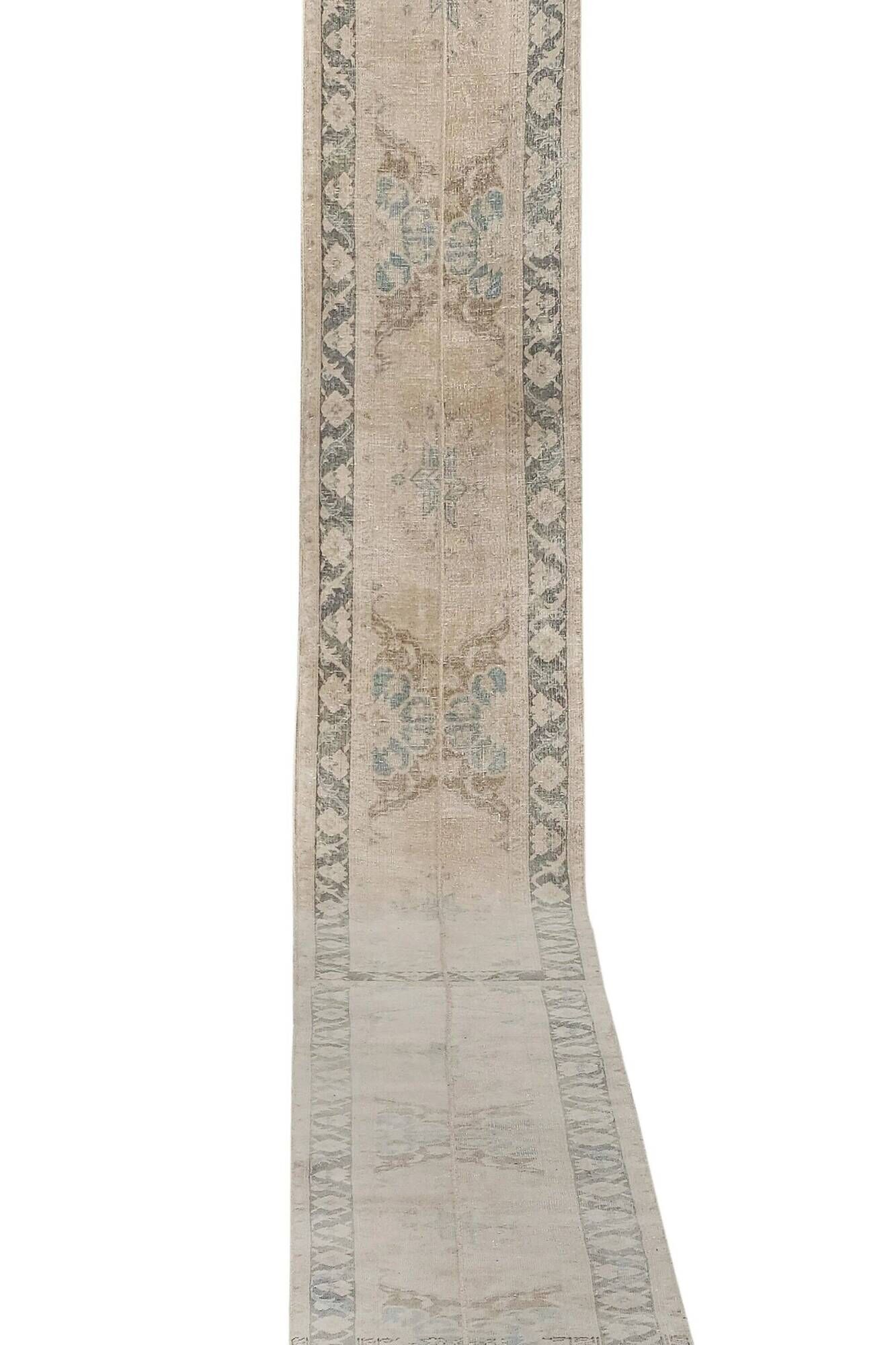 Vintage Turkish hallway rug 68x787 cm