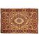 Vintage Romanian carpet floral design brown on yellow background 251x150cm