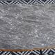 Narrow sideboard, art deco in light walnut, gray marble top