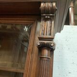 Showcase library in solid walnut Showcase Napoleon III XIX century