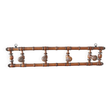 Antique wooden wall coat rack