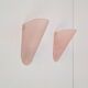Vintage Triangular Conical Wall Sconces in Pink Frosted Glass from Lumal-It, 1990s, Set of 2