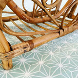 Vintage rattan magazine rack