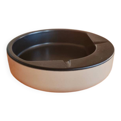 Cendrier design vintage en PVC noir et beige Manade SAMP design Made