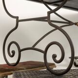 Dining table in "scagliola" and wrought iron. 1950s.