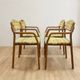 Bentwood armchairs, mid-century, upholstered, TON, 1960s, Czechoslovakia