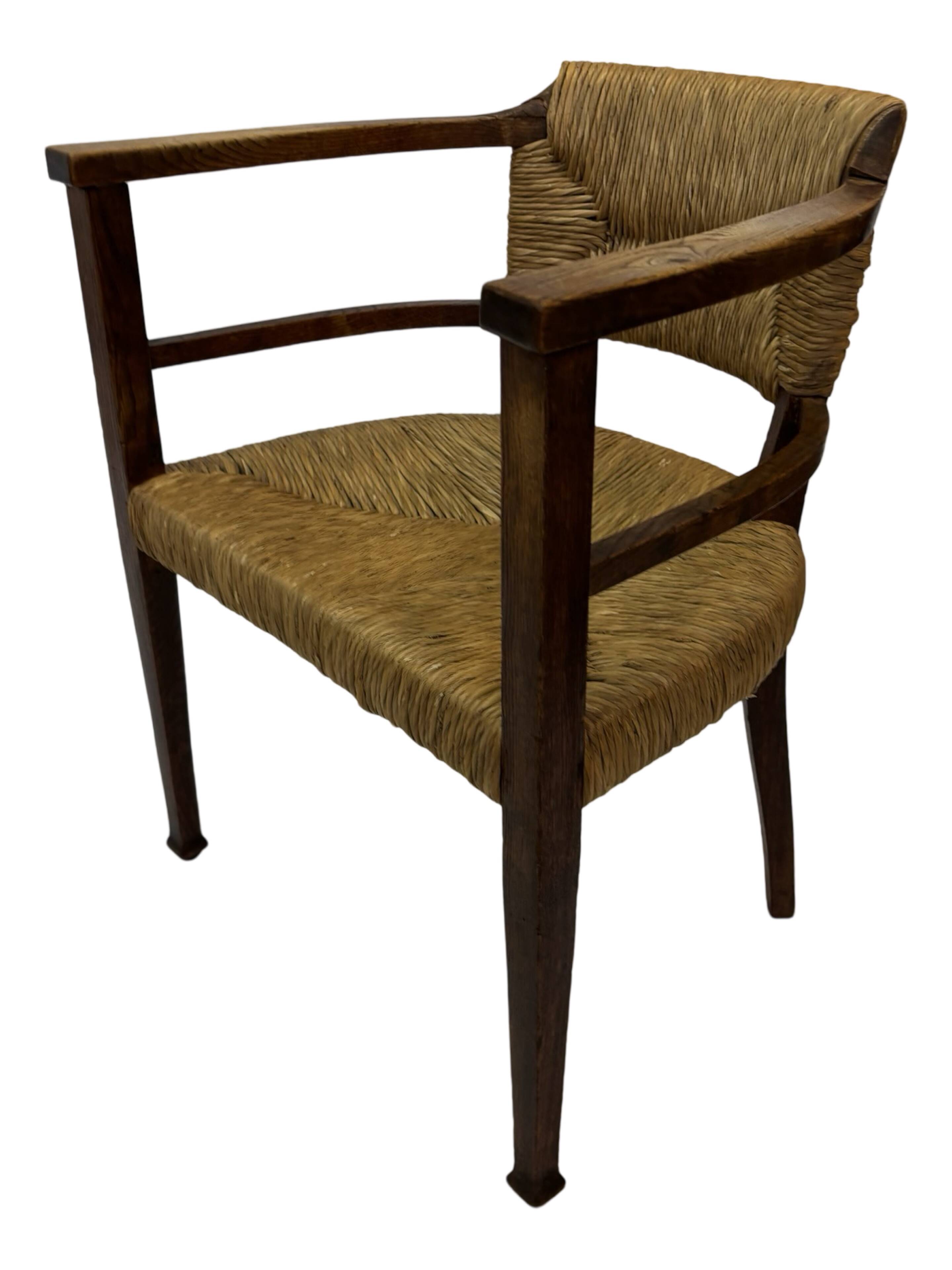 Art Deco chair minimalist oak wicker minimalist design