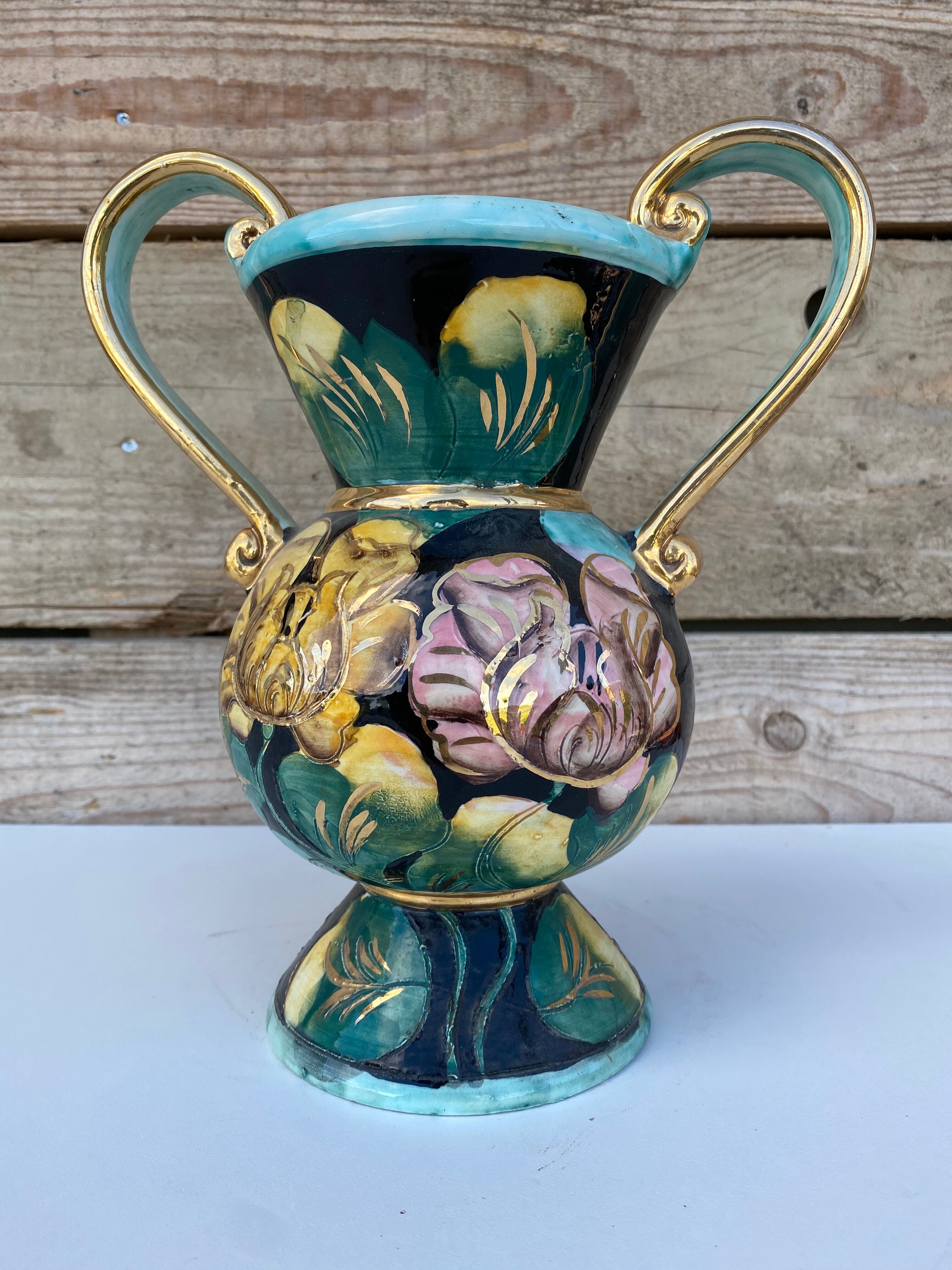 Vintage ceramic vase 1960 Vallauris