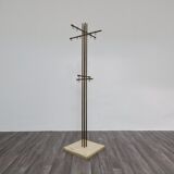 Modern Marble and Brass Coat Rack by Renato Zevi for Metalarte, 1970s