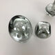 Set of 3 cubic hand blown crystal glass vase by Friedrich Kristall Germany 1970s
