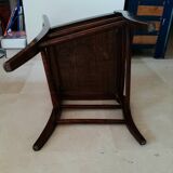 Chaise enfant bois massif et velours rouge
