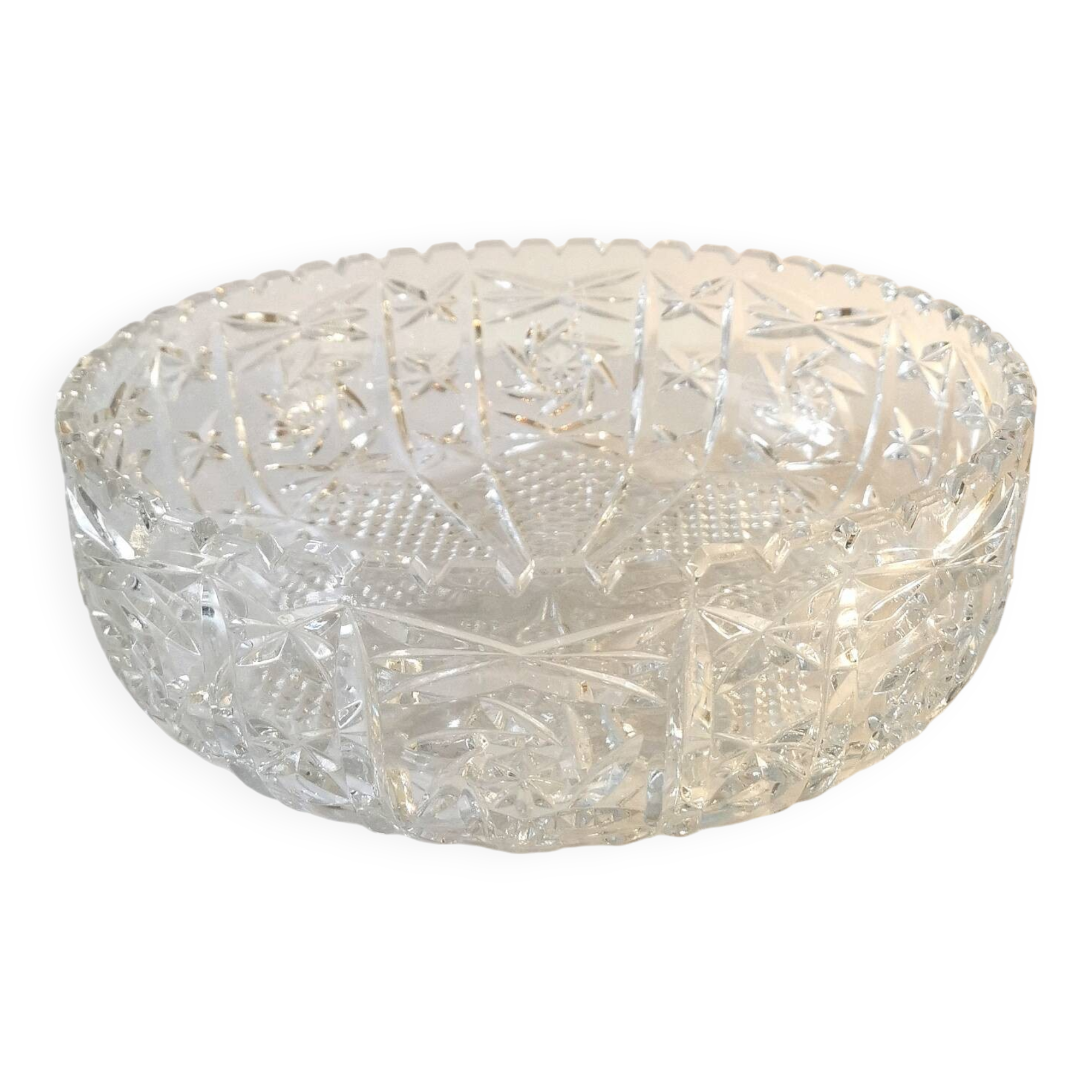 Plat, coupe à fruit en cristal