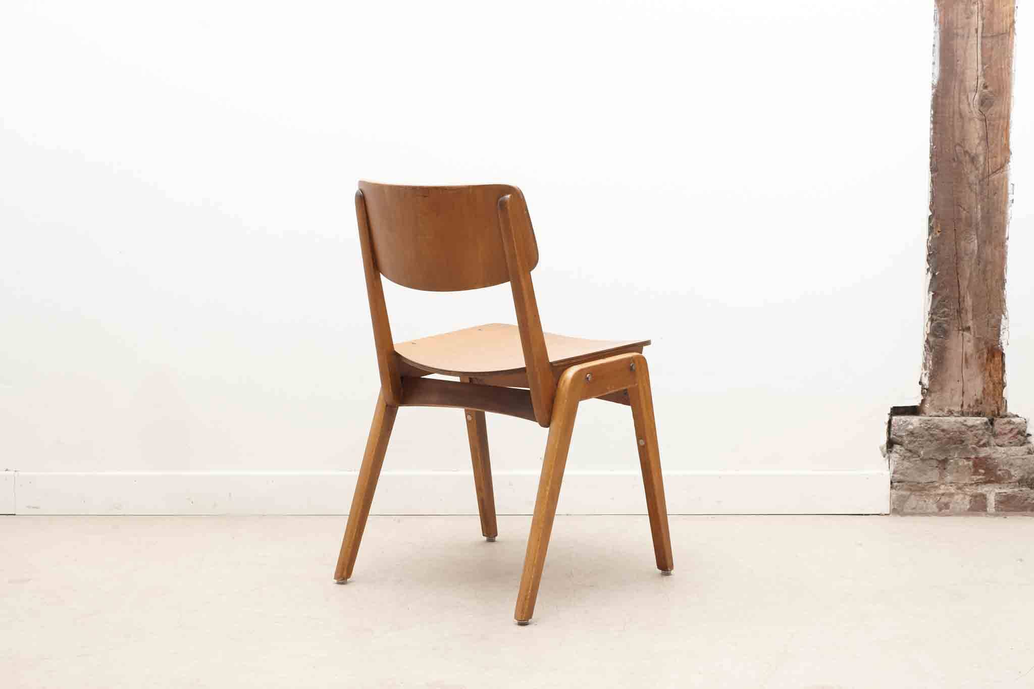 Scandinavian style oak bistro chair