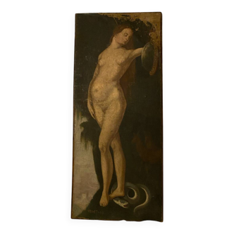 Oil on canvas nude woman XVIII signed