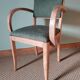 Fauteuil bridge art deco bouclette verte