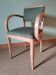 Art Deco bridge armchair in green boucle.