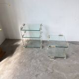 Glass and Plexiglas consoles from the 80s