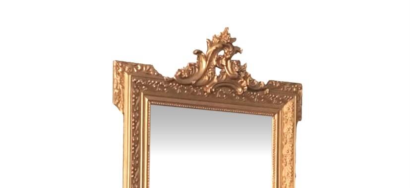 Louis XV style gilded mirror and carved wooden frame