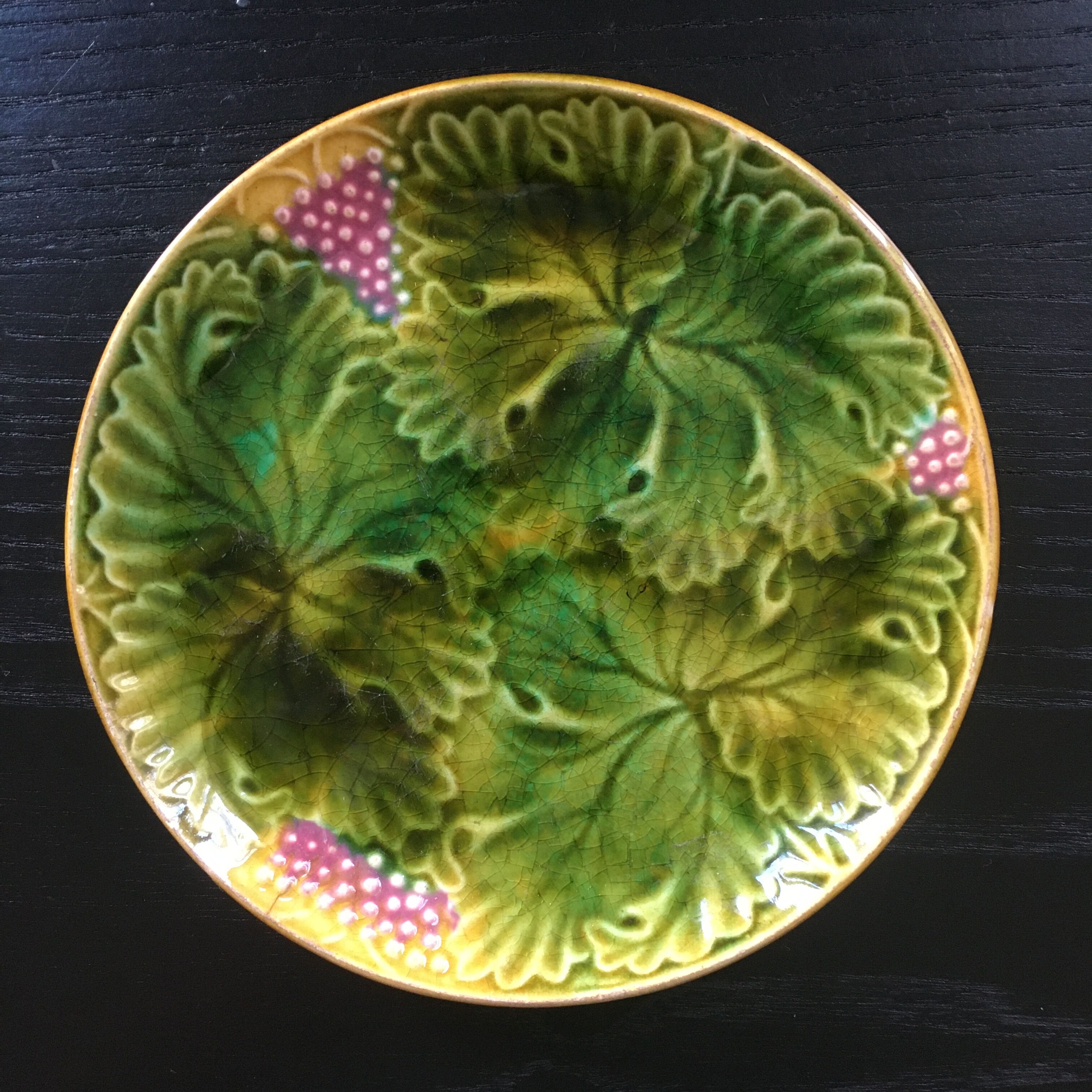 Vide poche barbotine décor floral