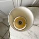 Art deco amber glass lamp and cylindrical lampshade 30s