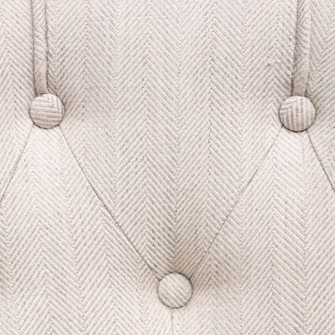 Upholstered armchair white fabric 1970 suede