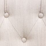 Upholstered armchair white fabric 1970 suede