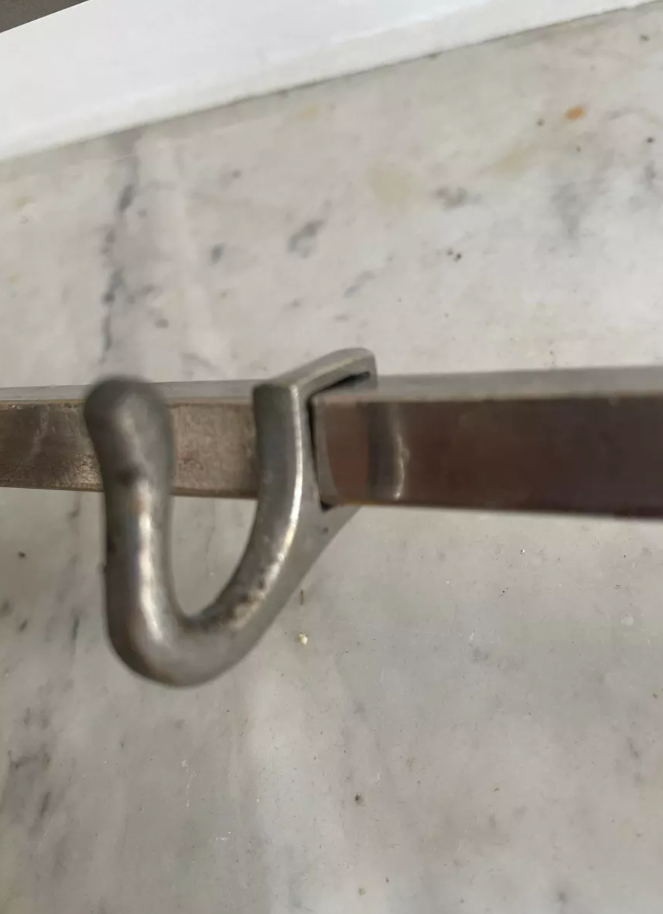 Vintage coat rack, chromed metal, art deco cloakroom
