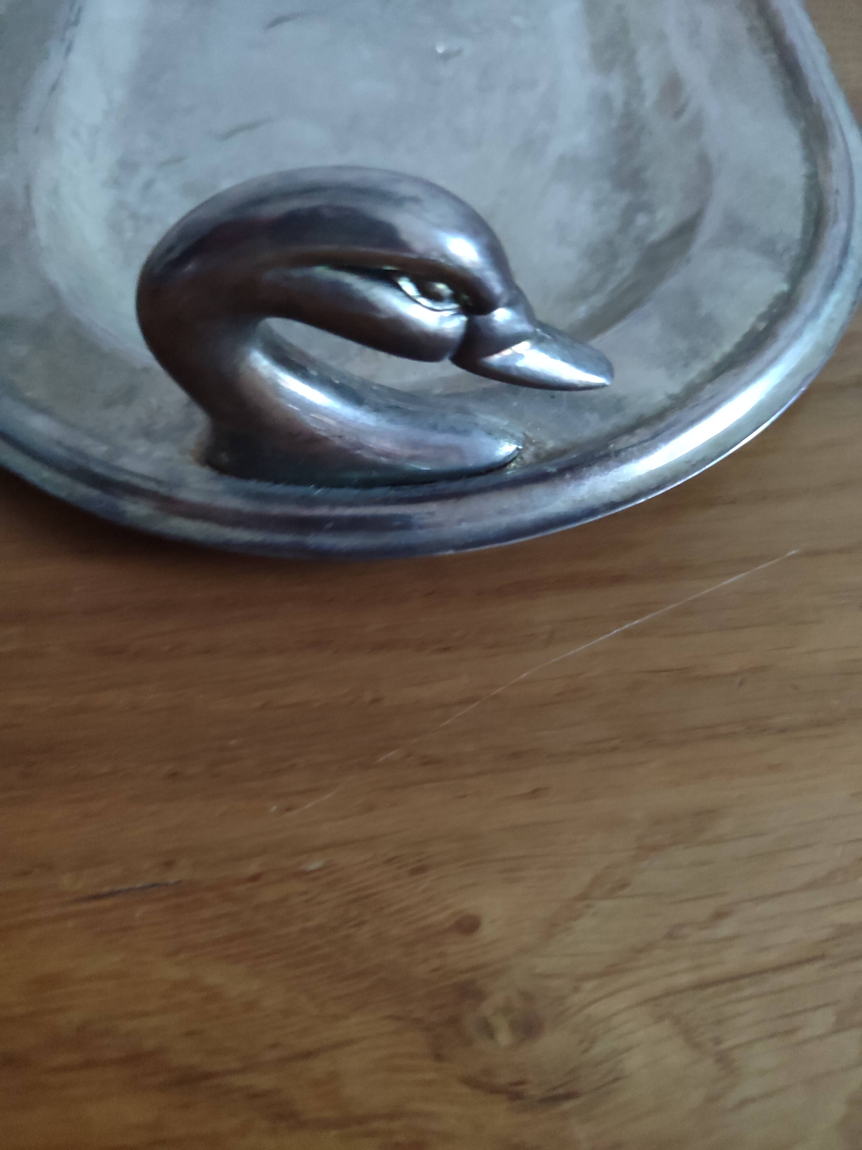 Silver metal tray