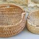 Duo of old small wicker baskets