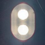 Red Walnut Floor Lamp Model by Achille Castiglioni for Flos, 1970s Mid-Century Modern Italy