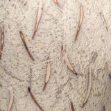 Vintage ceramic vase with glossy lava glaze, foreign vase from the 1960s.