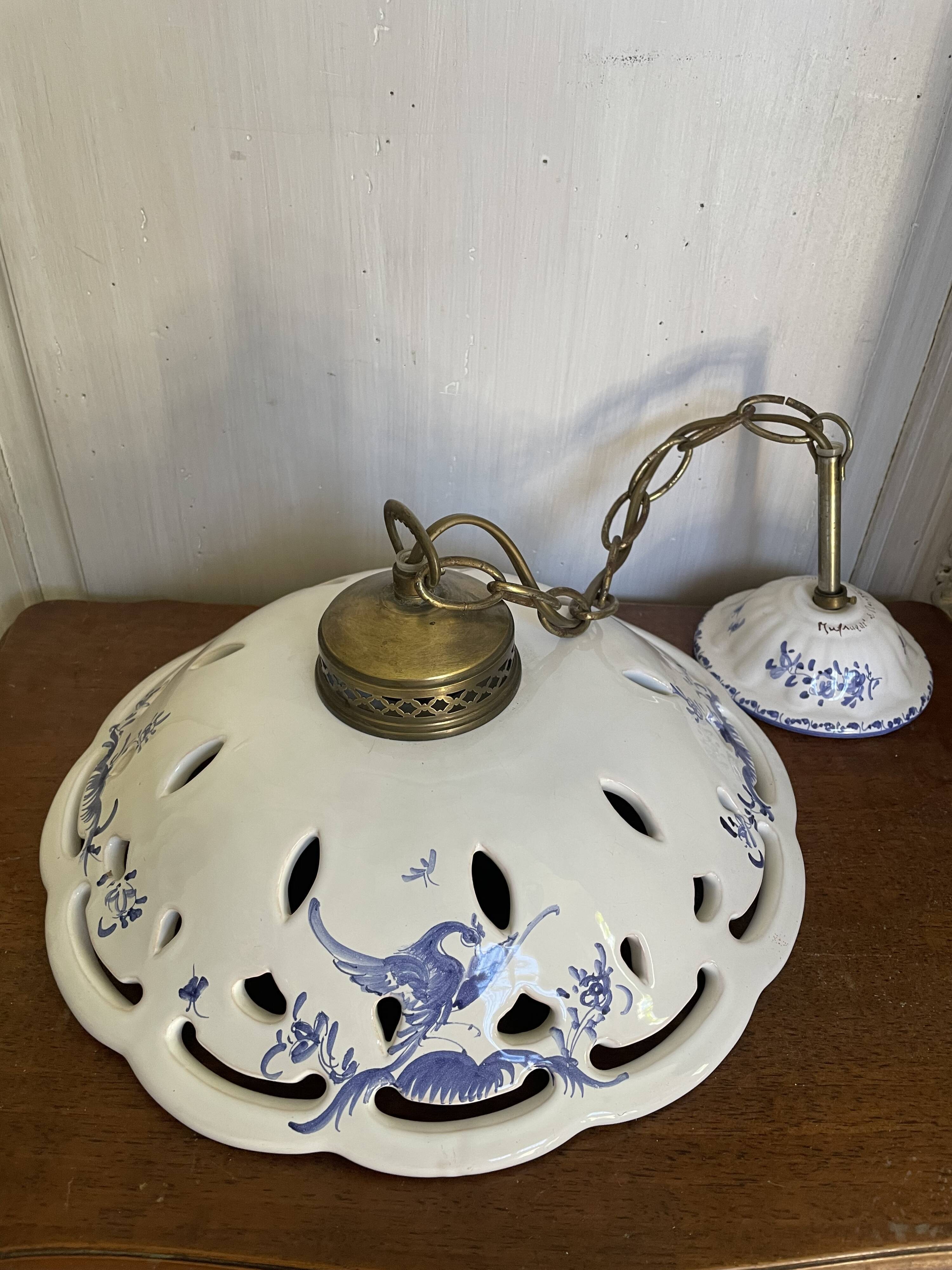 Suspension Vintage ceramic moustiers