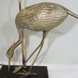 Lampe de table model Ibis laiton vintage 1970