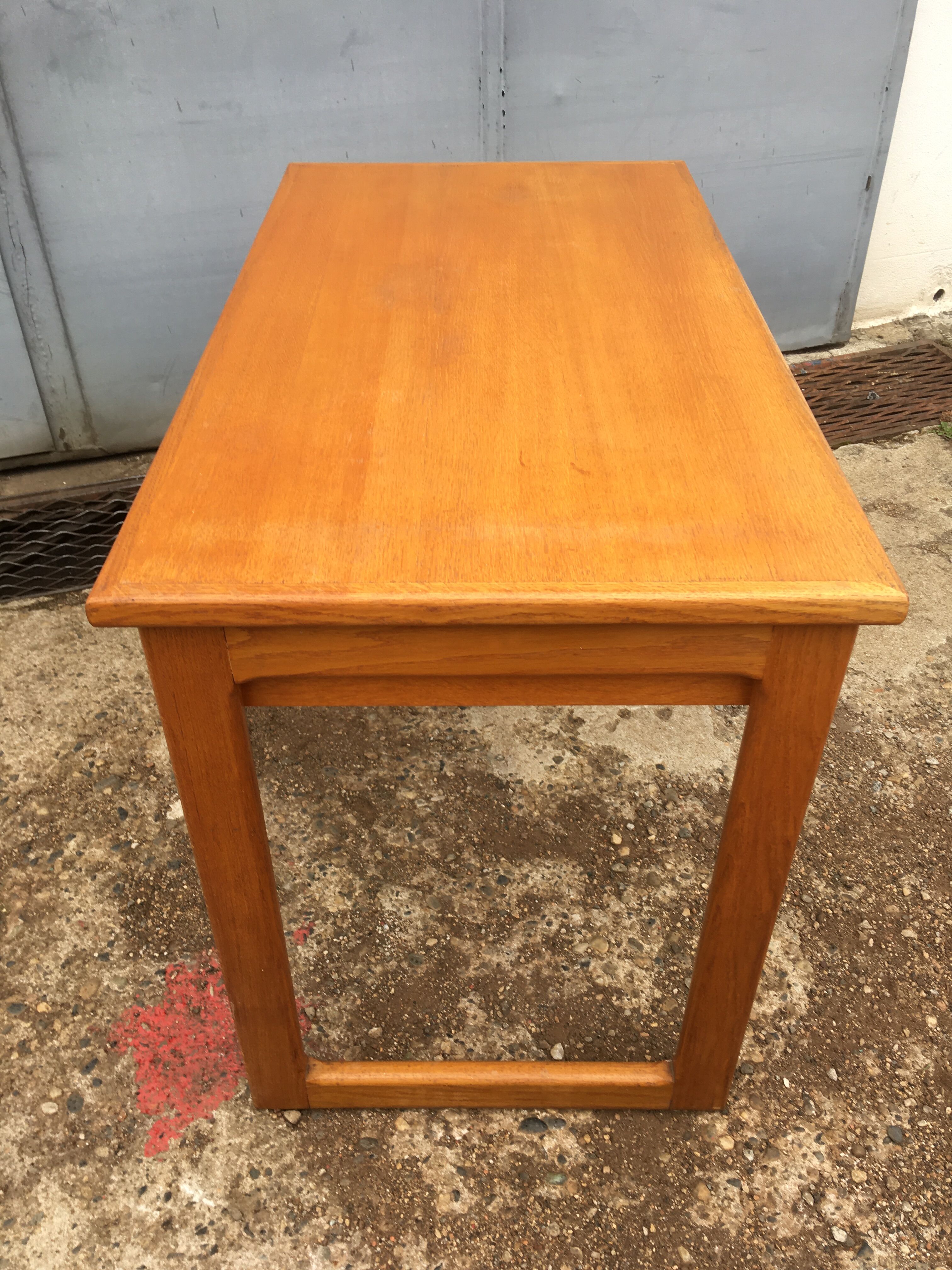 Vintage desk with Scandinavian-style wooden sled feet