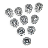 Set of 10 shot glasses for alcohol, liqueur, rum, crystal cut lemberg junon