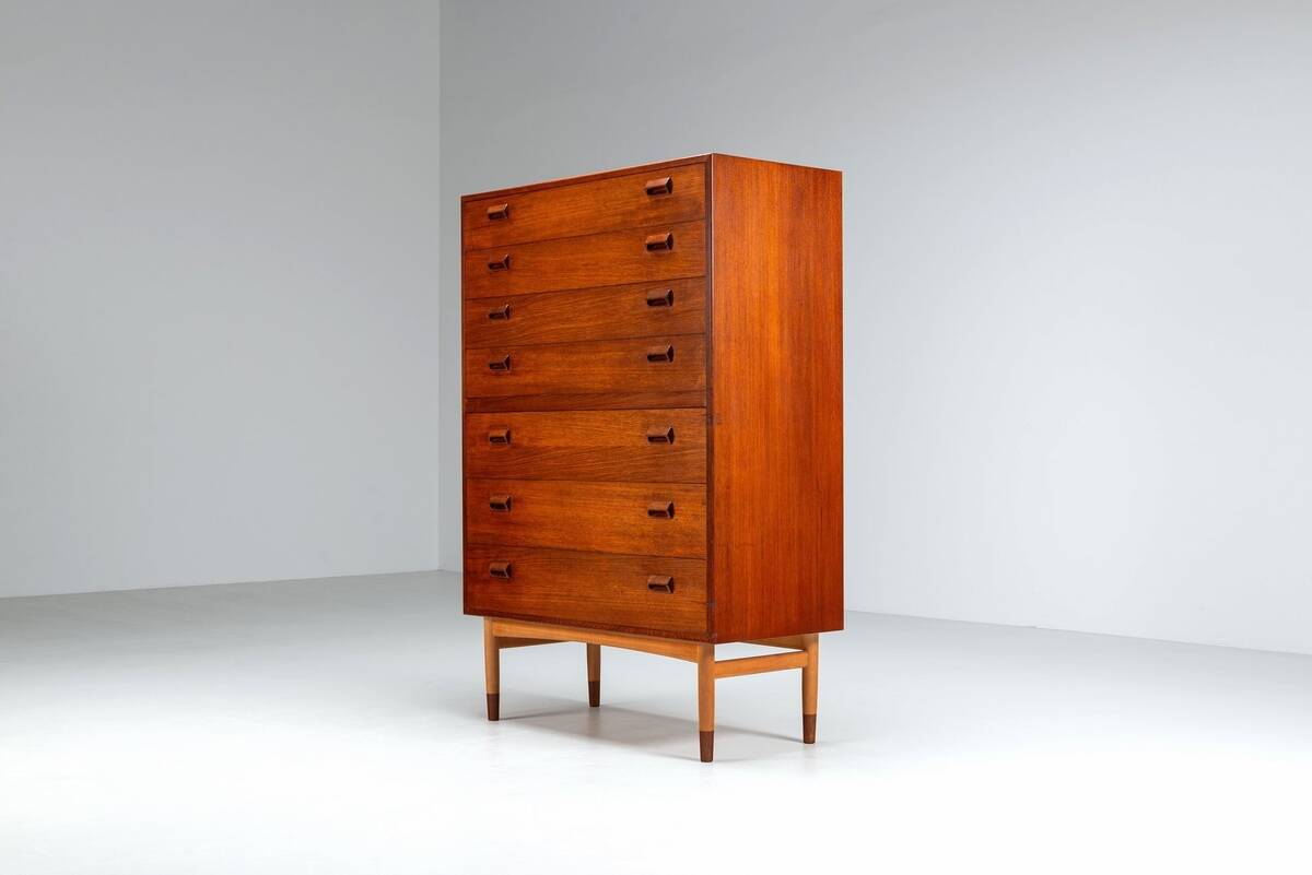 Commode Borge Mogensen en teck Soborg Mobelfabrik Danemark 1960